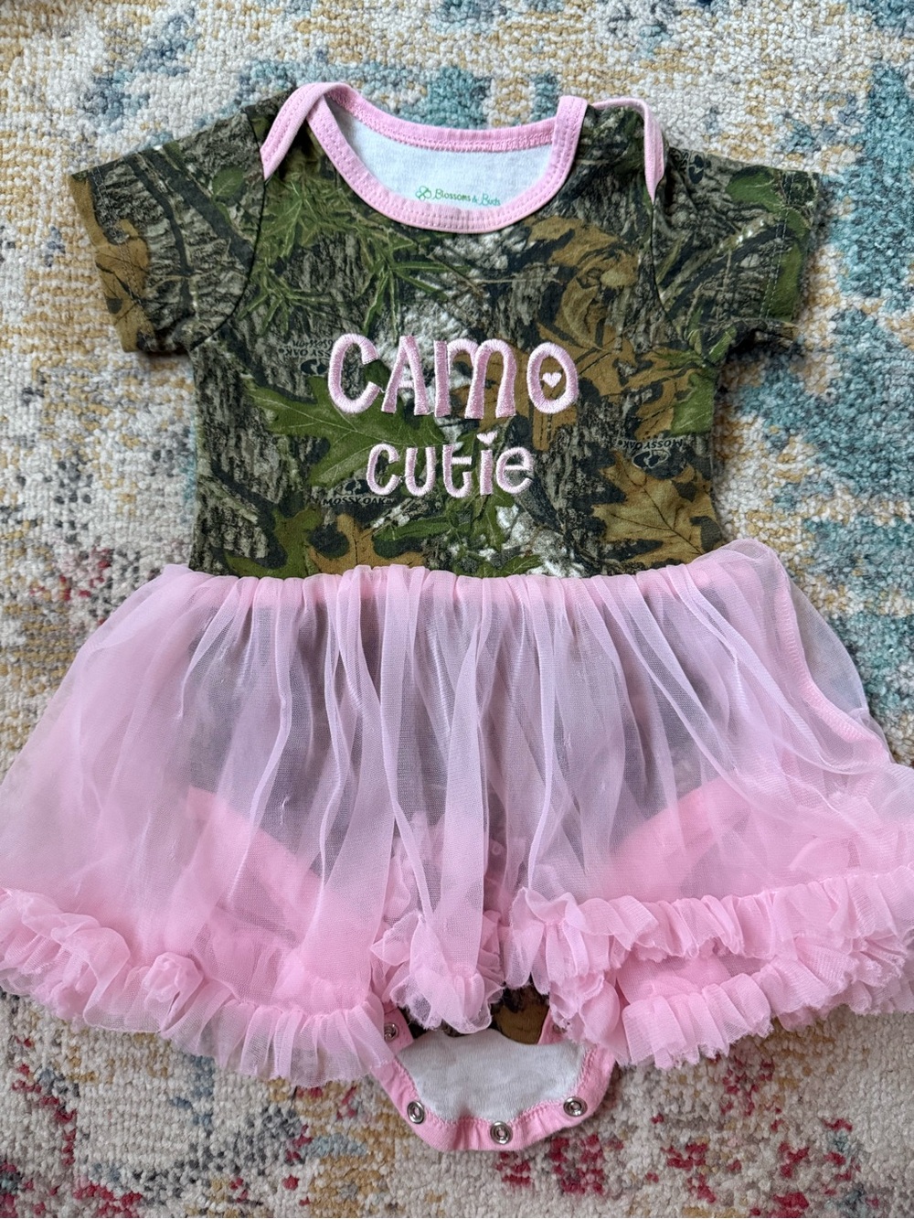 Pink Camo Cutie Tutu Bodysuit